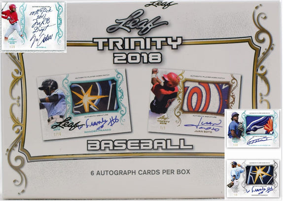 2018 Leaf Trinity Baseball Hobby Box Break - Random Hit Draft #1 - Major League Cardz