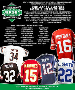 2019 Leaf Autographed Football Jerseys 2 Box Break - PYT #4 - Major League Cardz