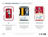 2019 Panini National Treasures Collegiate Football 1/4 Case 1 Box - Triple Tiered RT #3 - Major League Cardz