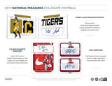 2019 Panini National Treasures Collegiate Football 1/4 Case 1 Box - Triple Tiered RT #3 - Major League Cardz