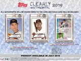 2019 Topps Clearly Authentic Baseball Hobby Box - Personal Break Ripped & Shipped - Major League Cardz