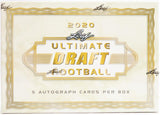 2020 Leaf Ultimate Draft Football Hobby Box - 1 box ripped & shipped - Major League Cardz