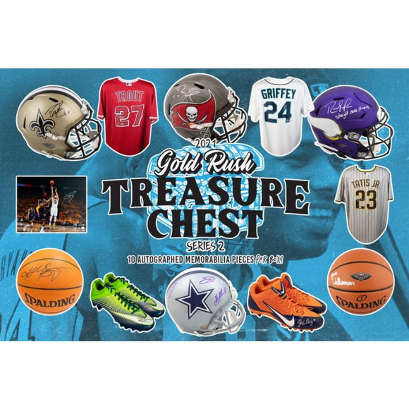 2021 Gold Rush Treasure Chest Series 2 Auto Memorabilia Case - Random Item #1 - Major League Cardz