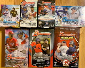 Mega Bowman Baseball Product Mixer! 7 boxes from 6 years - Random Teams - Major League Cardz