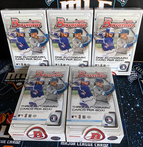 2020 Bowman Baseball 5 Box Mixer (3 Hobby & 2 Jumbo) - PYT #2 - Major League Cardz