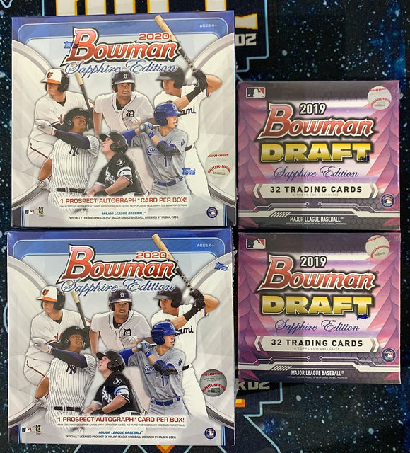19 Bowman Draft Sapphire & 20 Bowman Sapphire 4 Box Mix - PYT #1 - Major League Cardz