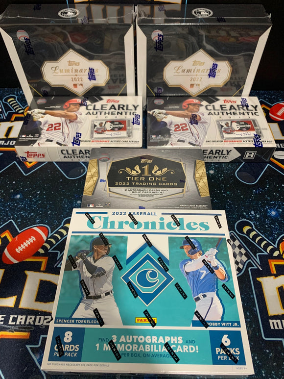 2022 Luminaries, Chronicles, Clearly Auth, Tier One 6 Box Mixer - PYT #1 - Major League Cardz