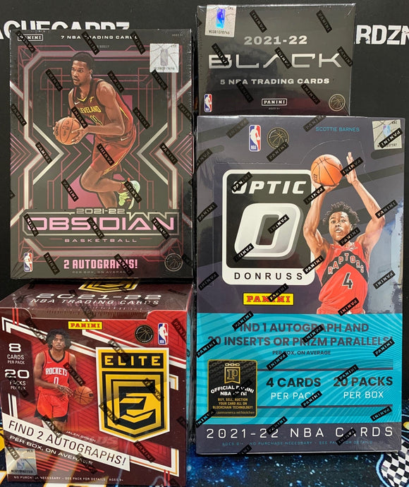 2021-22 Panini NBA Optic, Black, Elite, Obsidian 4 Box Mix - PYT #1 - Major League Cardz