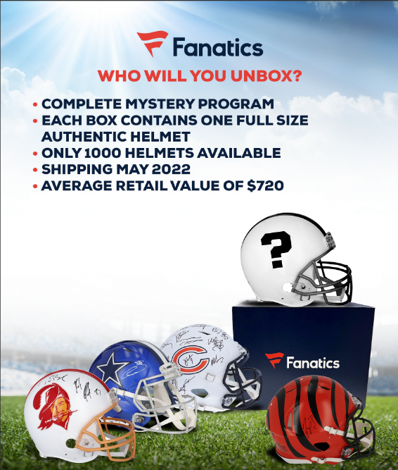 NEW! Fanatics Full Size AUTHENTIC Auto FB Helmet 2 Box - PYT #2 - Major League Cardz
