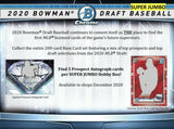 2020 Bowman Draft Baseball SUPER Jumbo 6 Box Case - PYT #3 - Major League Cardz